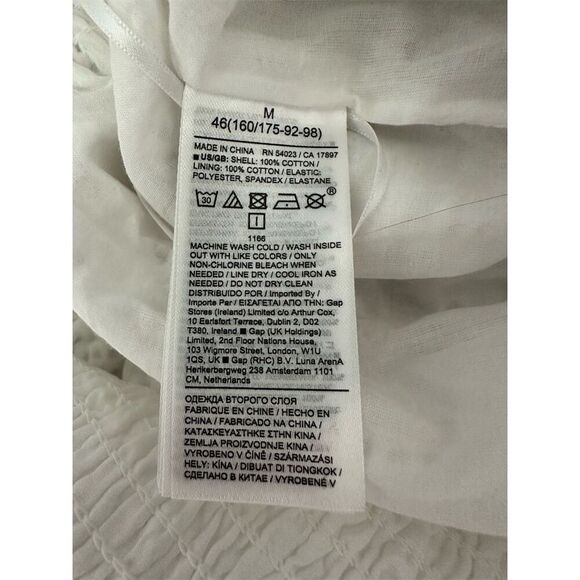 Banana Republic Women's White Eyelet Balloon Sleeve Blouse Size M - Picture 5 of 5